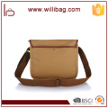 Einfache popluar Gentleman Leder Canvas Messenger Bag